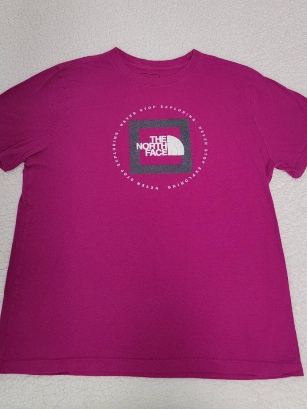 The North Face Women's Graphic T Shirt Large Pink Short Sleeve Circle Logo Crew